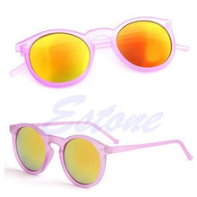 [LvDing] Women Men Round Metal Frame Mirror Lens Cats Eye Sunglasses Unisex