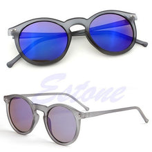 [LvDing] Women Men Round Metal Frame Mirror Lens Cats Eye Sunglasses Unisex