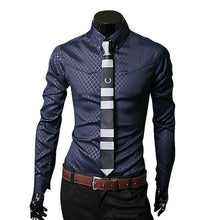 Brand Clothing Men Dress Shirts Men Fashion Luxury Business Stylish Slim Fit Long Sleeve Casual Shirt Chemise Homme Plaid Camisa