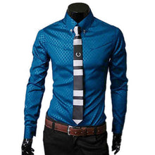 Brand Clothing Men Dress Shirts Men Fashion Luxury Business Stylish Slim Fit Long Sleeve Casual Shirt Chemise Homme Plaid Camisa