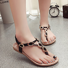 2016 New Arrival Summer Women Sandals Metal Women Shoes Chains Flip Flops Flats Beach Flat Heel Sandals 35-40 Free Shipping