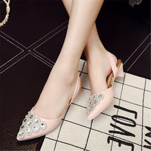 NEWORANGE 2017 Rhinestone Spike Heel Women Sandals Spring Summer High Heels Sweet Pointed Toe Women Shoes Plus Size 40 WSS712