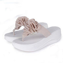 flower brand quality leisure woman sandals slippers summer fashion wedge shoes beach flip flops women shoes size 35-39 WA0203