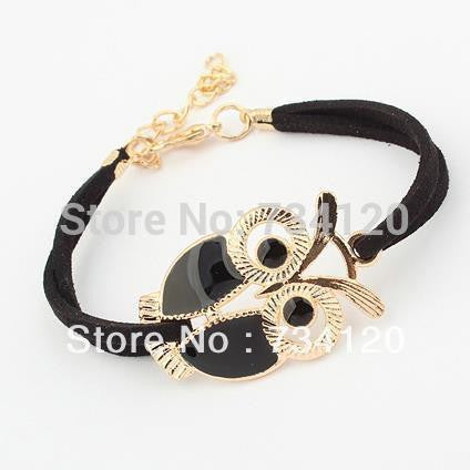 SL003 2016 HOT Free Shipping Fashion Lovers vintage owl bracelets jewelry for women wholesale