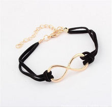 Fashion Simple Bow Infinity Bangle Charm Leather Bracelets Cheap Jewelry Wholesale For Women Gift 5B098