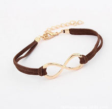 Fashion Simple Bow Infinity Bangle Charm Leather Bracelets Cheap Jewelry Wholesale For Women Gift 5B098