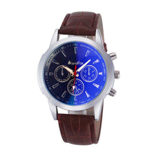 New Arrival Mens Watches Blue Ray Relojes Hombre 2017 Famous Brand PU Leather Quartz Watch Men Sport Business Wrist Watches