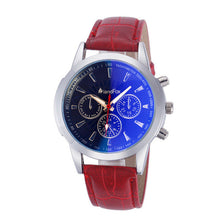 New Arrival Mens Watches Blue Ray Relojes Hombre 2017 Famous Brand PU Leather Quartz Watch Men Sport Business Wrist Watches