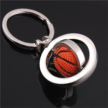 3D Sports Rotating Basketball football soccer Keychain Keyring Ring Key Fob Ball Gifts For Men Wholesale 1Pcs