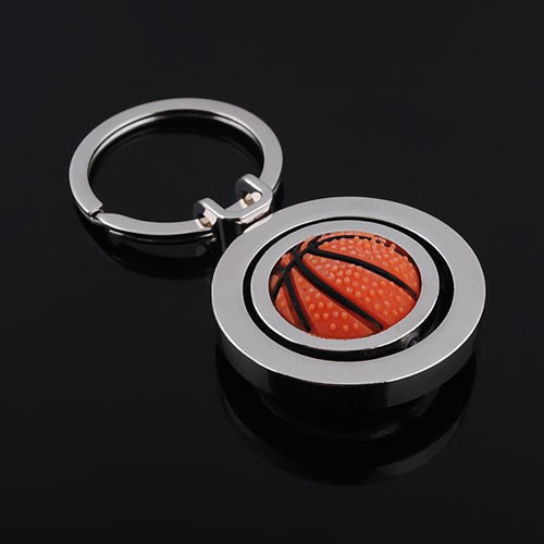 1 pcs Hot sale 3D Sports Rotating Basketball Keychain Key Fob Ball Key Ring Jewelry Accessories New Arrival