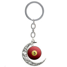 Summer Beach Volleyball picture moon pendant keychain casual sports football basketball rugby tennis golf key chain ring T255