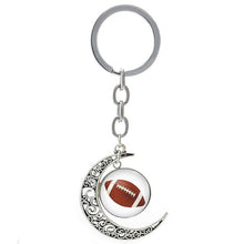 Summer Beach Volleyball picture moon pendant keychain casual sports football basketball rugby tennis golf key chain ring T255