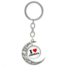 Summer Beach Volleyball picture moon pendant keychain casual sports football basketball rugby tennis golf key chain ring T255