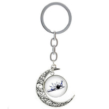 Summer Beach Volleyball picture moon pendant keychain casual sports football basketball rugby tennis golf key chain ring T255