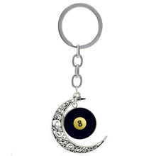 Summer Beach Volleyball picture moon pendant keychain casual sports football basketball rugby tennis golf key chain ring T255