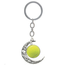 Summer Beach Volleyball picture moon pendant keychain casual sports football basketball rugby tennis golf key chain ring T255