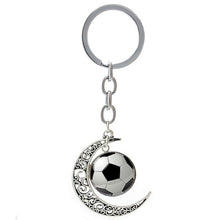 Summer Beach Volleyball picture moon pendant keychain casual sports football basketball rugby tennis golf key chain ring T255