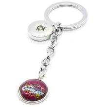 2017 Basketball Jewelry Keychain Cleveland Cavalier Charms /18mm Snap Button Charms Car Keyring for Women Men Gift