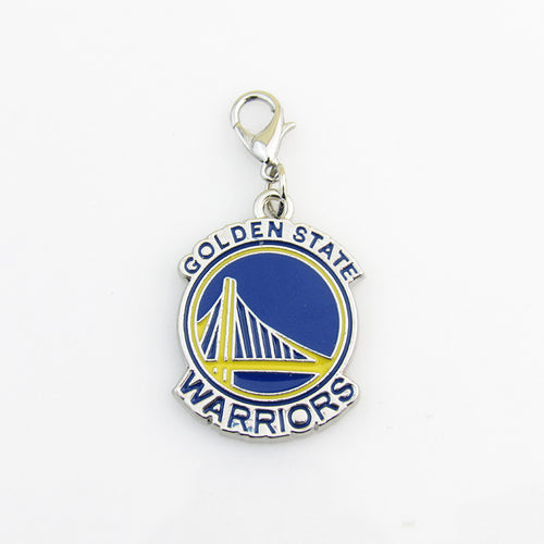 10pcs/lot New Fashion Golden State Basketball Sports Warriors Logo Dangle Charms Fit DIY European Bracelet&Keychain Jewelry