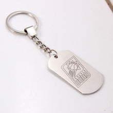 6Pcs/lot Mix Jazz Spurs Kings Suns Kings Pendants Charms Key Chains Stainless Steel Keychain Basketball Men Key Ring