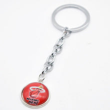 2017 Basketball Jewelry Keychain Miami Heat Charms /18mm Snap Button Charms Car Keyring for Women Men Gift