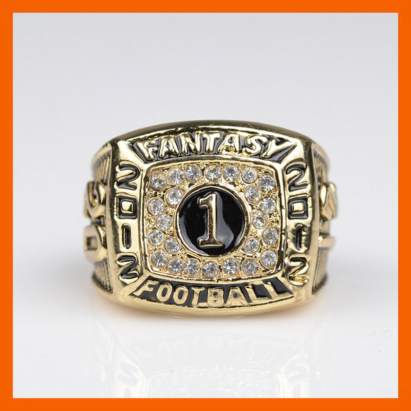 High Quality 2012 fantasy Football Championship Ring Solid Souvenir Sport Rings